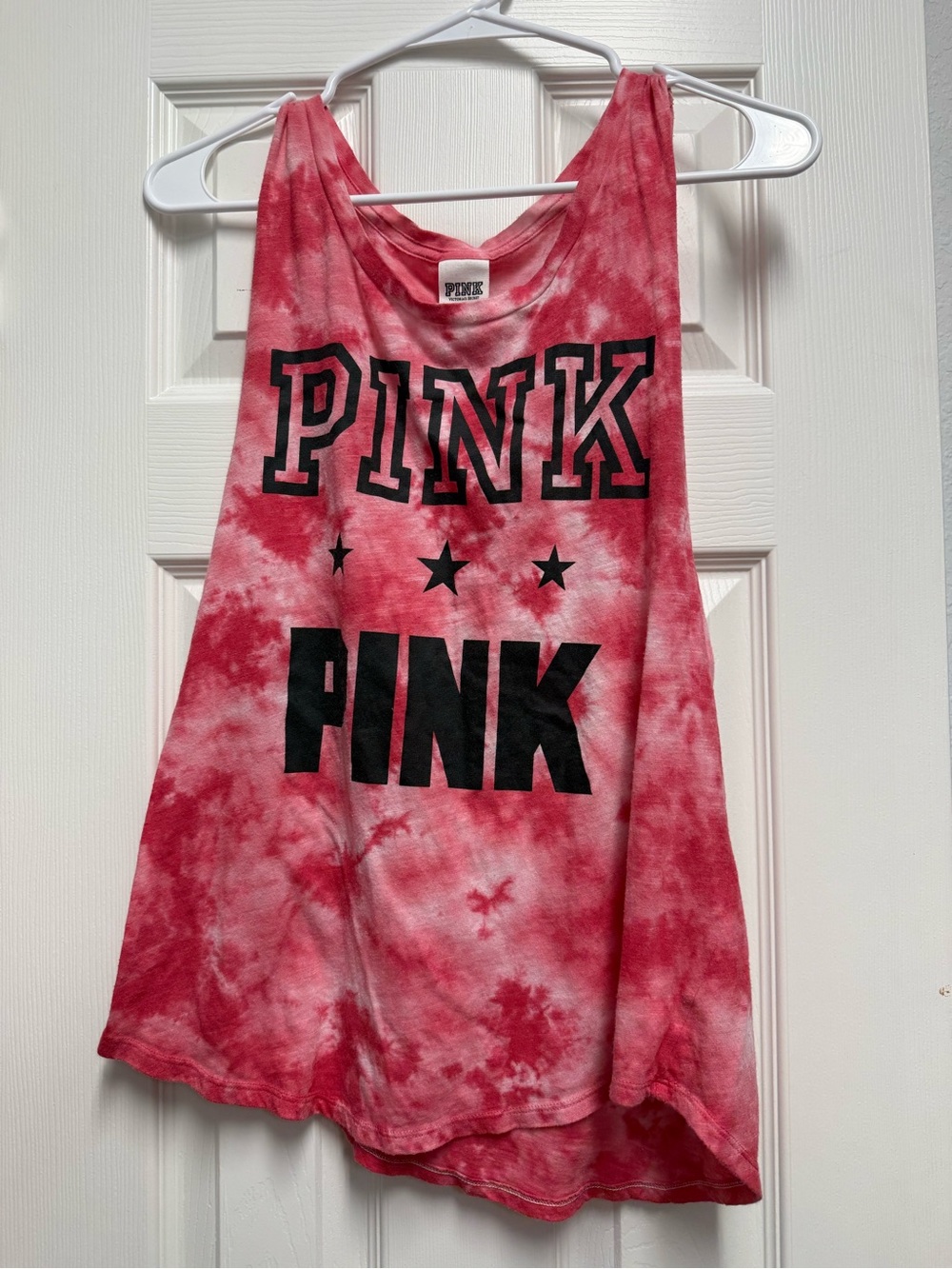 PINK Victoria's Secret ladies red Tie-Dye Tank